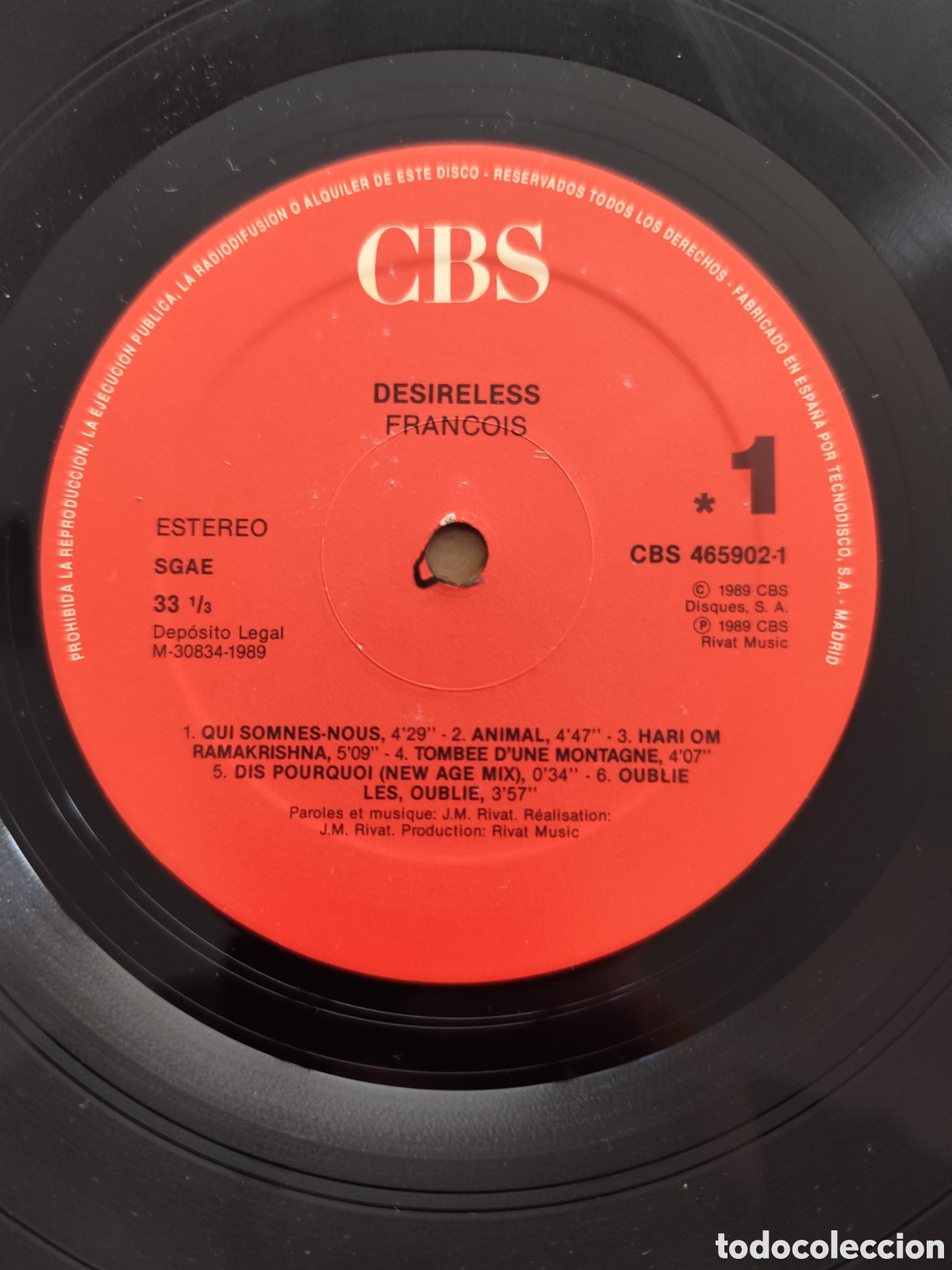 Discos de vinilo: FRAN&Ccedil;OIS - DESIRELESS - FRANCOIS - Foto 2