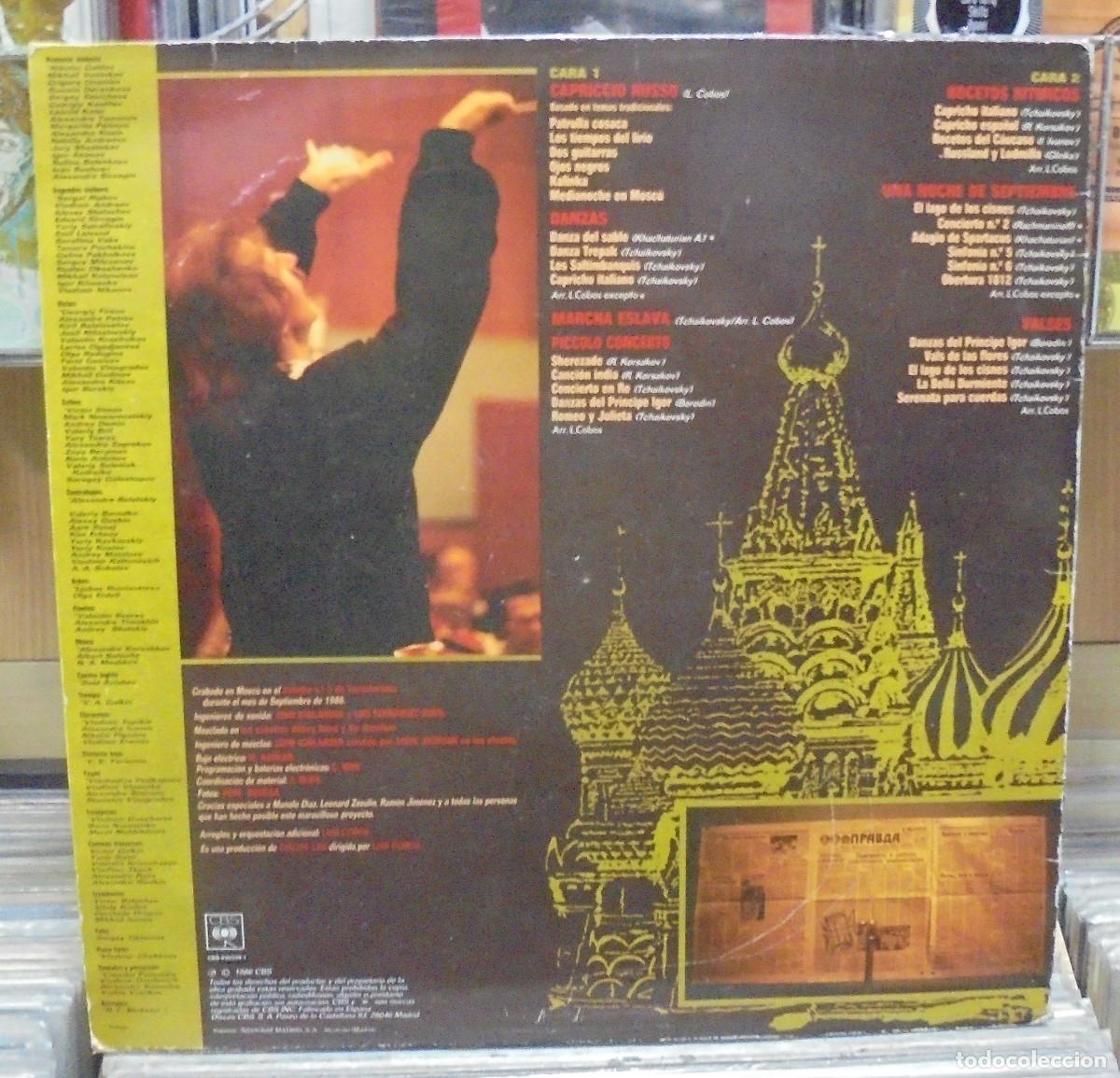 Discos de vinilo: Capricho ruso. Luis Cobos. CBS 1986 -- LP - Foto 2