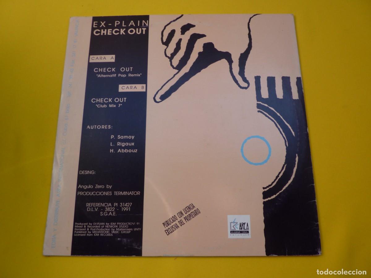 Discos de vinilo: 12&rdquo; EX-PLAIN - Check Out - SPAIN Press - PI31427 (EX-/EX-) - Foto 2