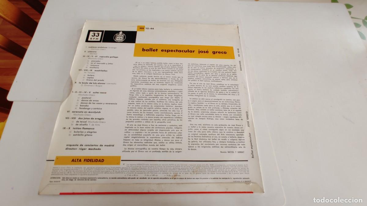 Discos de vinilo: JOSE GRECO-LP BALLET ESPECTACULAR - Foto 2
