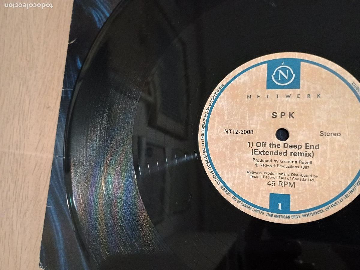 Discos de vinilo: SPK &lrm;&ndash; Off The Deep End Canada 1987 Electronic Synth-pop EBM - Foto 3