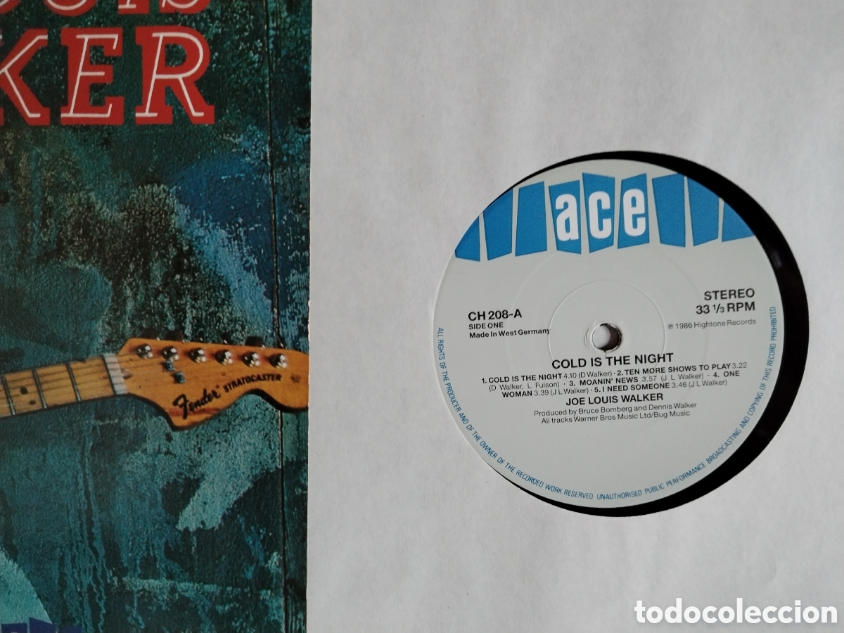 Discos de vinilo: Cold is the Night - Joe Louis Walker - Foto 3