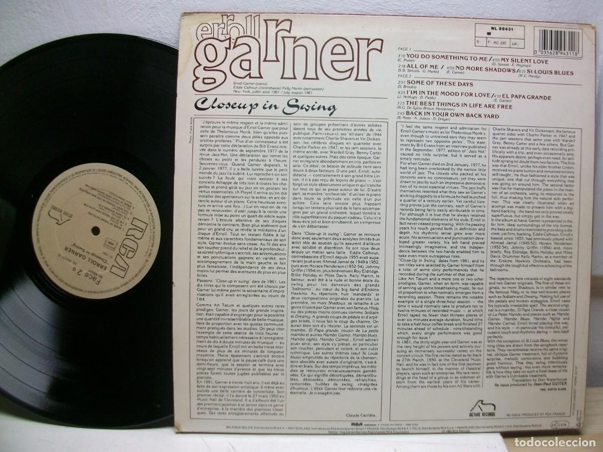 Discos de vinilo: Erroll Garner &ndash; Closeup In Swing LP - Foto 2