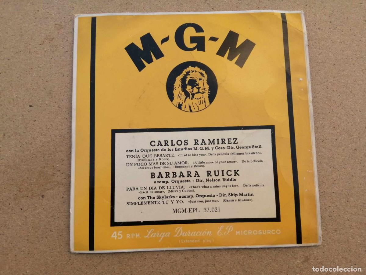 Discos de vinilo: DISCO SINGLE. CARLOS RAMIREZ - BARBARA RUICK (DISCO MGM) - Foto 1