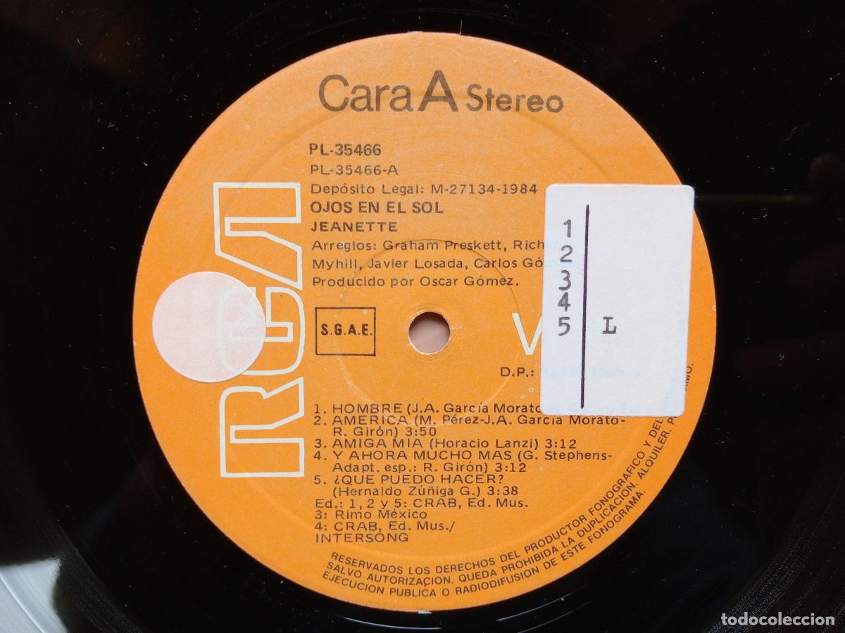 Discos de vinilo: Jeanette - ojos en el sol - Foto 3