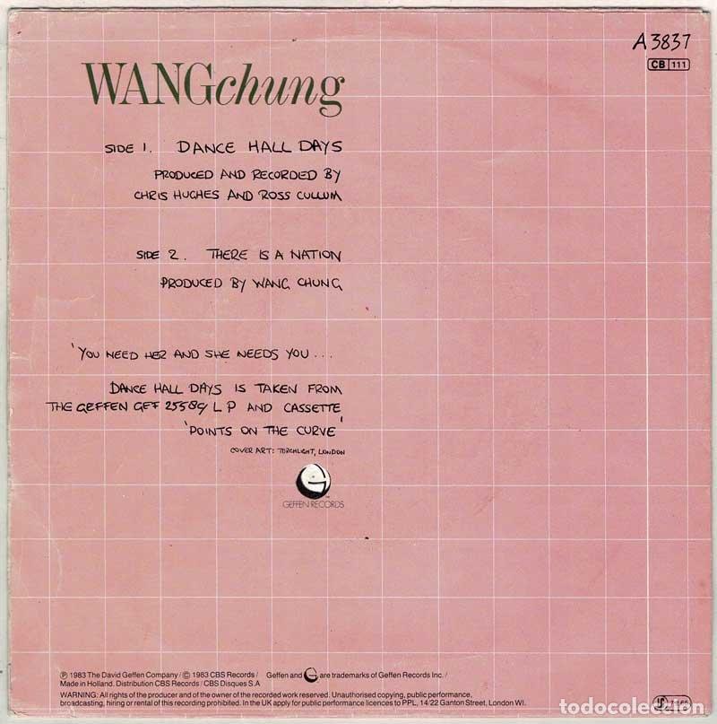 Discos de vinilo: Wang Chung - Dance Hall Days / There is a Nation. Single - Foto 2
