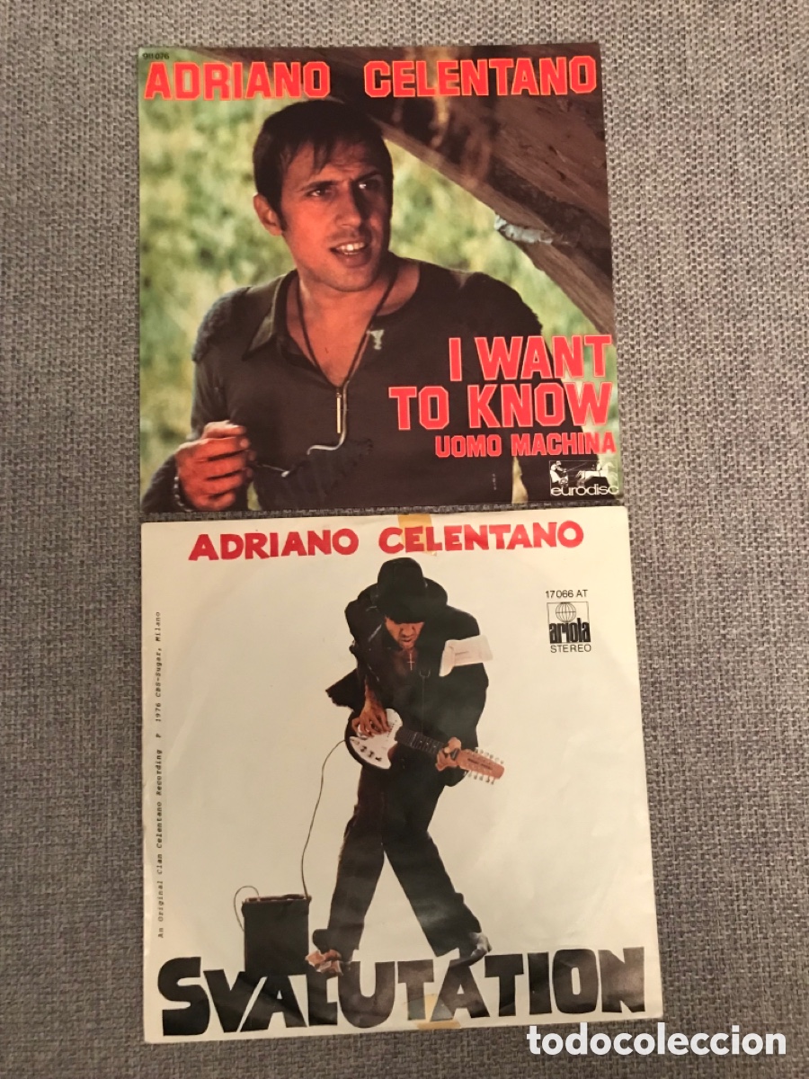 Discos de vinilo: Lote 2 vinilos 7&rsquo; Adriano Celentano - Foto 1