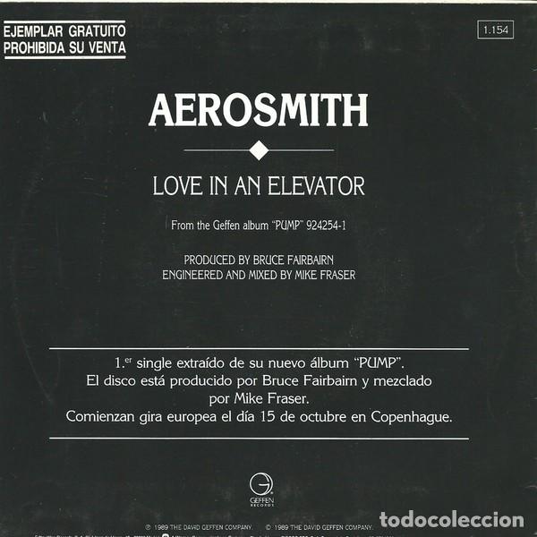 Discos de vinilo: Aerosmith &ndash; Love In An Elevator - PROMOCIONAL - Foto 2