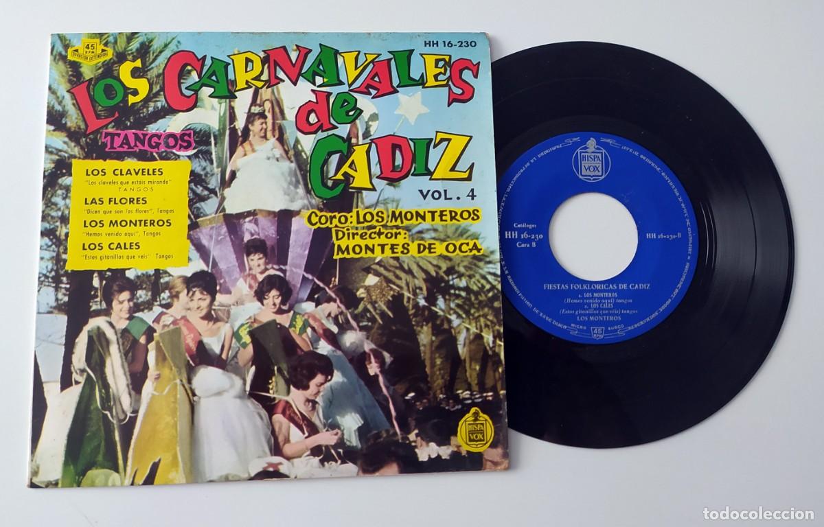 Discos de vinilo: CARNAVAL DE CADIZ SINGLE CORO LOS MONTEROS VOL. 4 - Foto 1