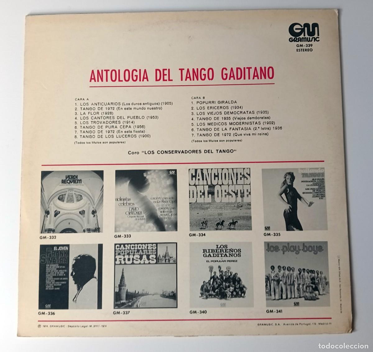 Discos de vinilo: CARNAVAL DE CADIZ - LP LOS CONSERVADORES DEL TANGO - Foto 2