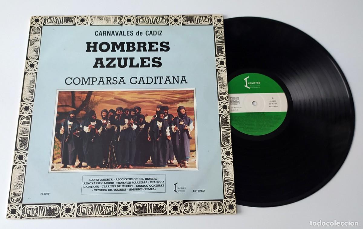 Discos de vinilo: CARNAVAL DE CADIZ - LP COMPARSA HOMBRES AZULES - Foto 1