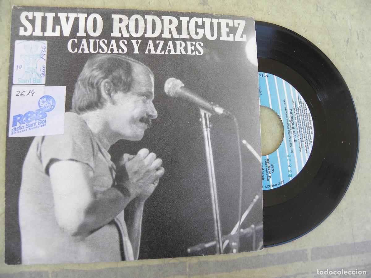 Discos de vinilo: SILVIO RODRIGUEZ -CAUSAS Y AZARES -SINGLE 1986 - Foto 1