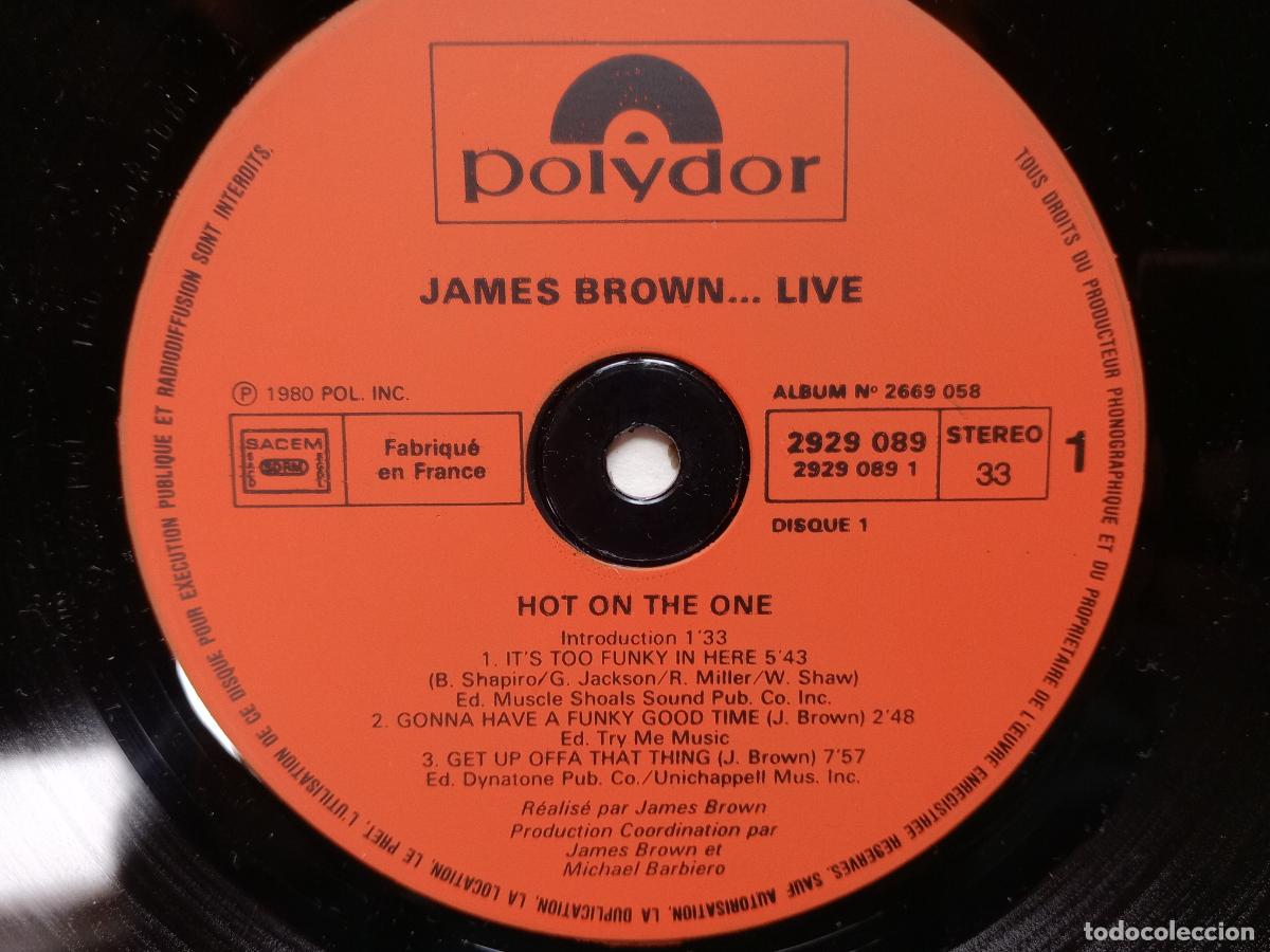 Discos de vinilo: James Brown ... Live - Hot on the one - Foto 5