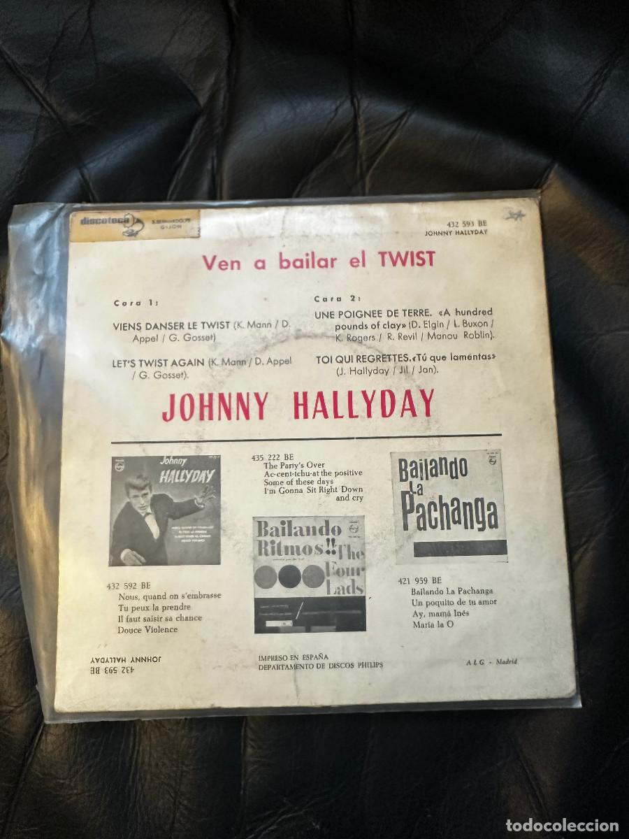 Discos de vinilo: Ven a bailar el twist Johnny hallyday - Foto 2