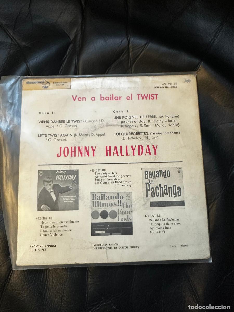 Discos de vinilo: Ven a bailar el twist Johnny hallyday - Foto 3