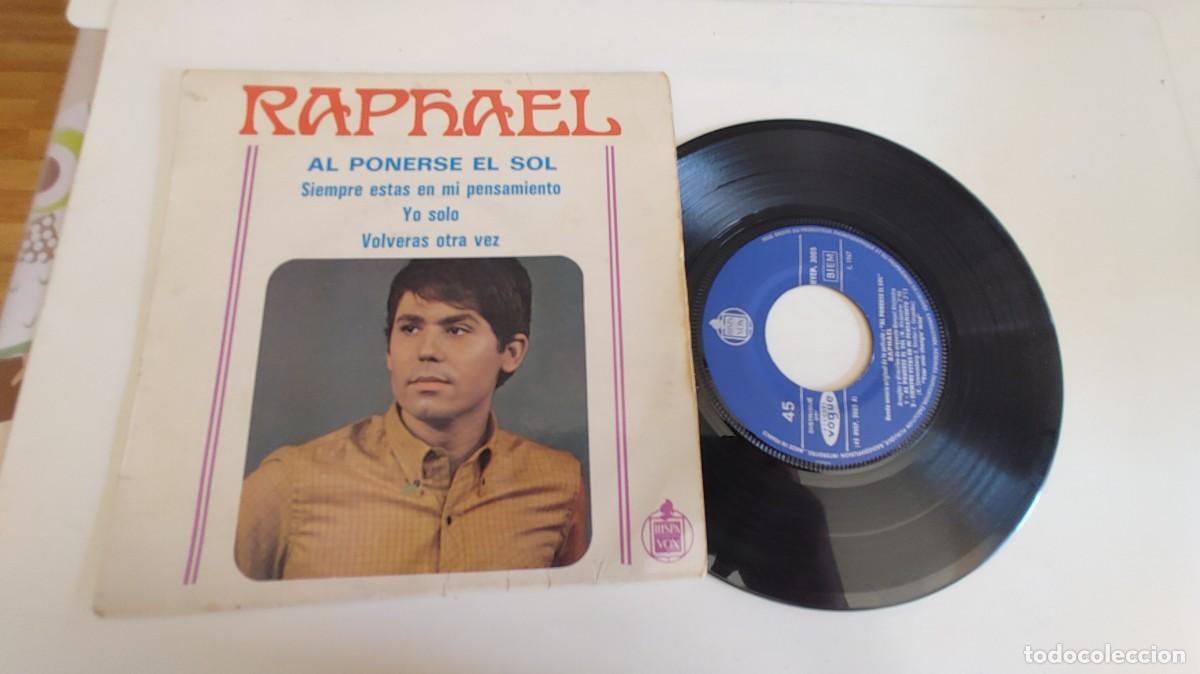 Discos de vinilo: RAPHAEL-EP AL PONERSE EL SOL +3-FRANCES - Foto 1