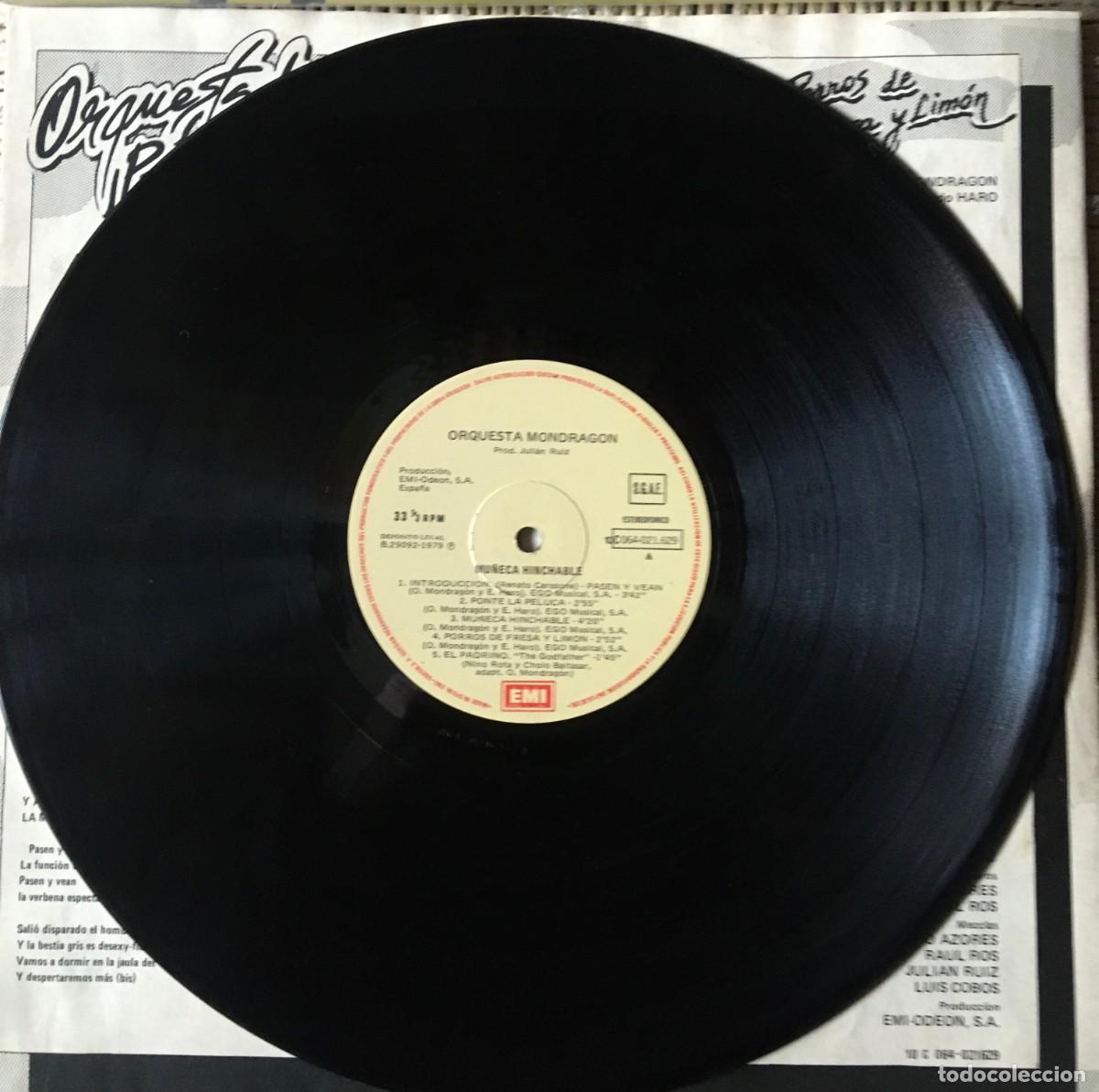 Discos de vinilo: ORQUESTA MONDRAGON - MU&Ntilde;ECA HINCHABLE, LP 1979 - Foto 3