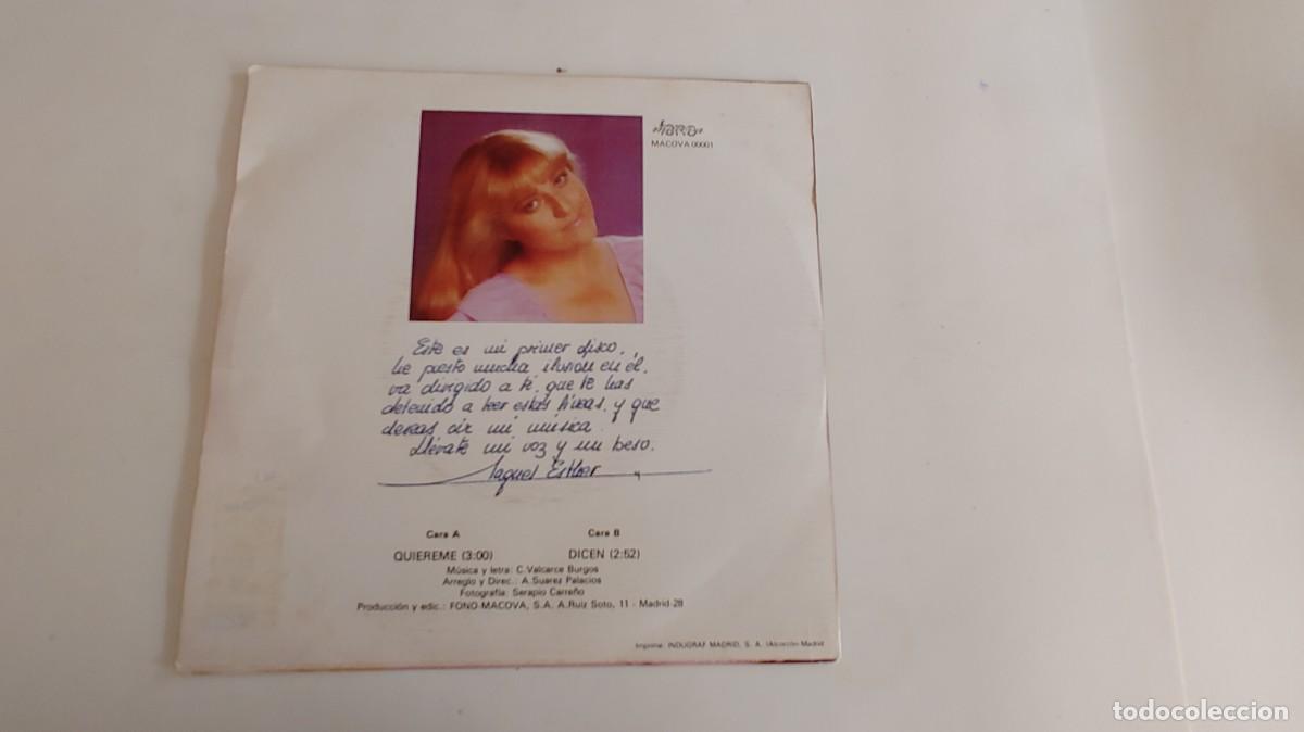Discos de vinilo: RAQUEL ESTHER-SINGLE QUIEREME - Foto 2