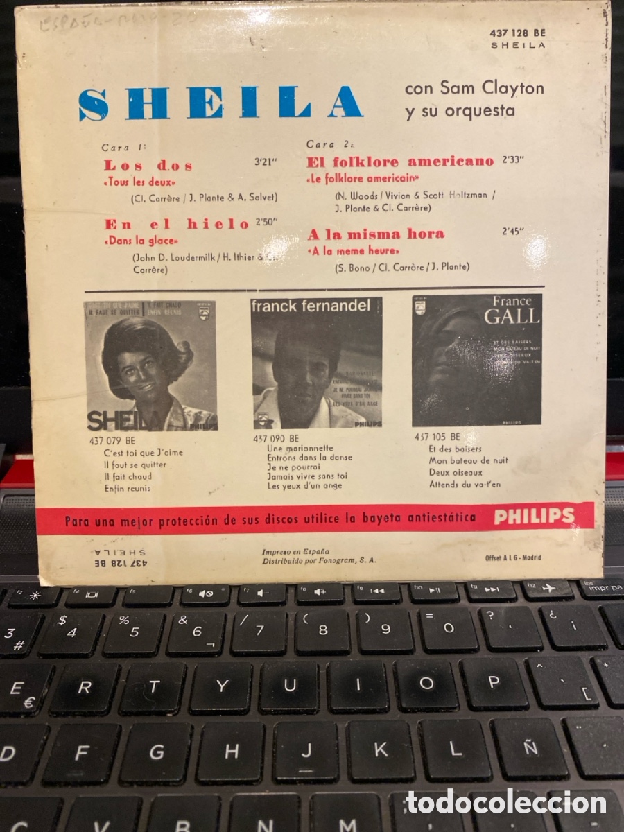 Discos de vinilo: SHEILA - EL FOLKLORE AMERICANO EP SPAIN - Foto 2