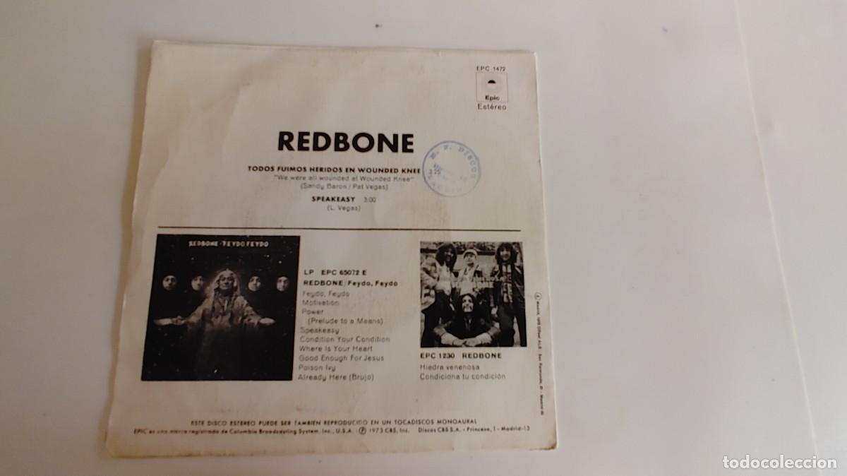 Discos de vinilo: REDBONE-SINGLE TODOS FUIMOS HERIDOS EN WOUNDED KNEE - Foto 2