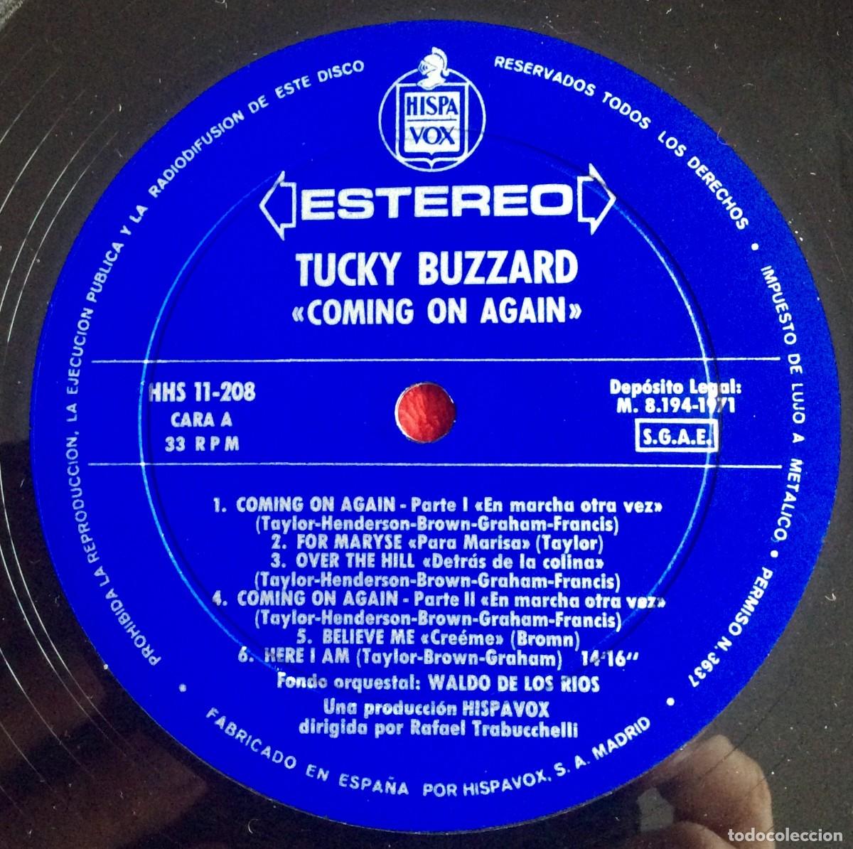 Discos de vinil: TUCKY BUZZARD. Coming on again //1971 Espa&ntilde;a (vg++)