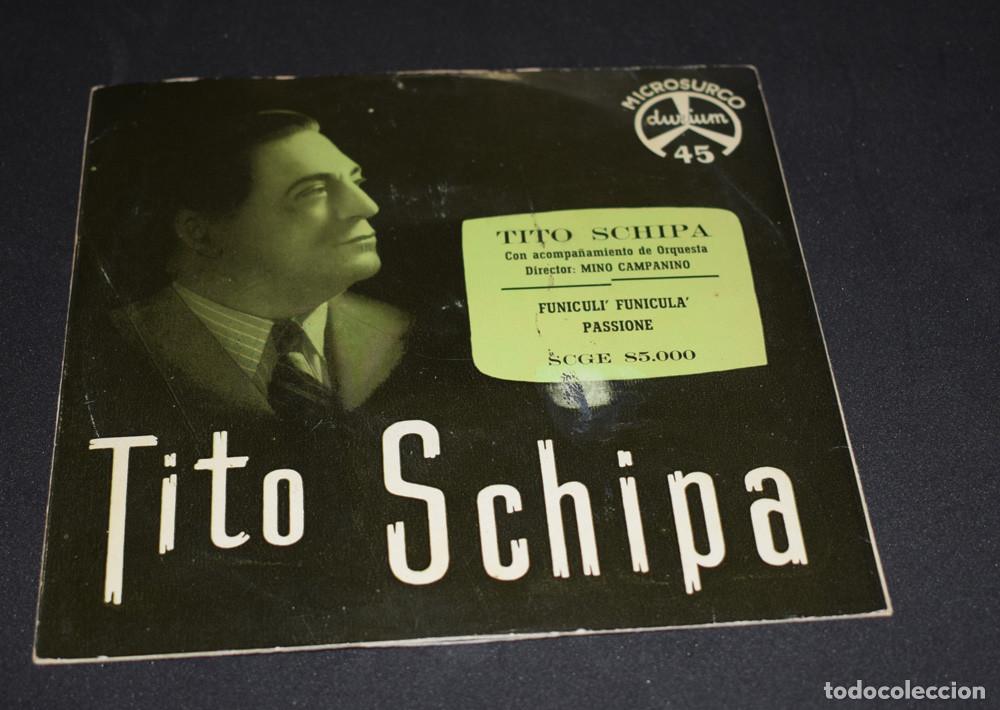 Discos de vinilo: TITO SCHIPA - FUNICULI FUNICULA - SINGLE ESPA&Ntilde;OL - Foto 1