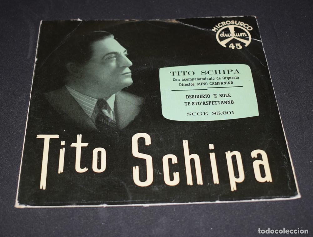Discos de vinilo: TITO SCHIPA - DESIDERIO E SOLE - SINGLE DURIUM - Foto 2