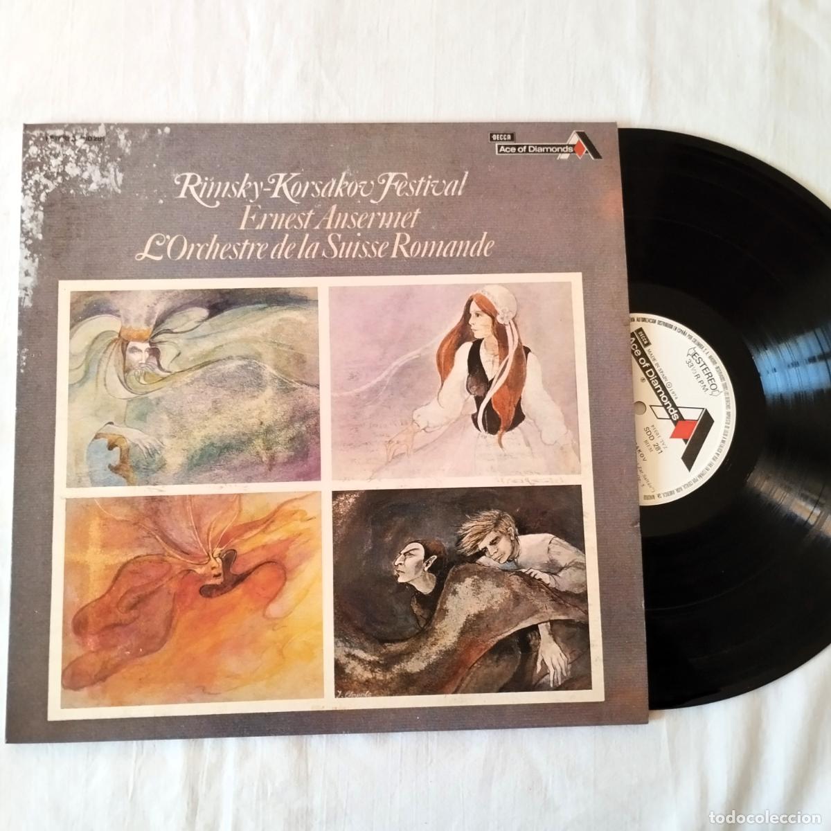 Discos de vinilo: RIMISKY KORSAKOV FESTIVAL: ERNEST ANSERMET L'ORCHESTRE DE LA SUISSE ROMANDE .Antiguo vinilo