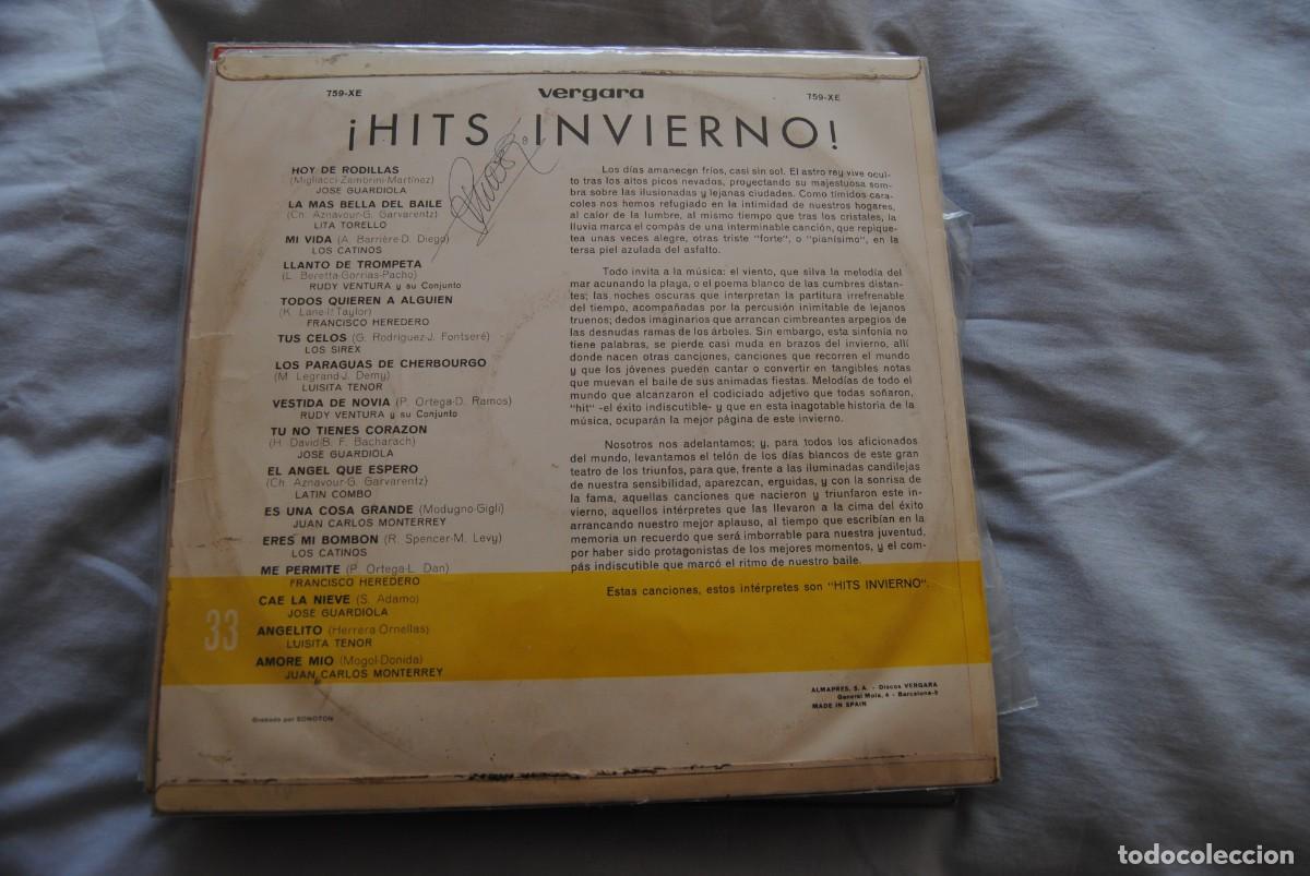 Discos de vinilo: hits de invierno lp vergara 1964. - Foto 2