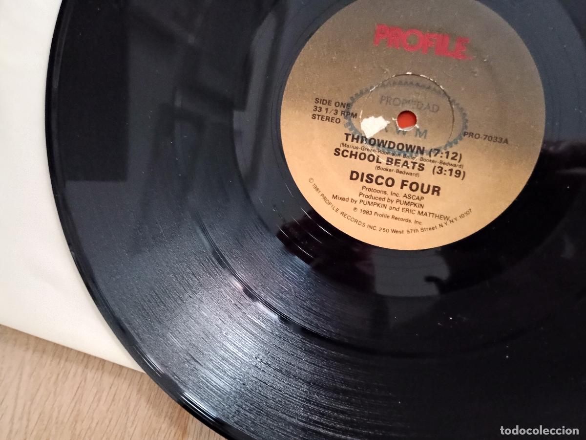 Discos de vinilo: Disco Four &lrm;&ndash; Throwdown US 1983 Hip Hop Electro - Foto 3