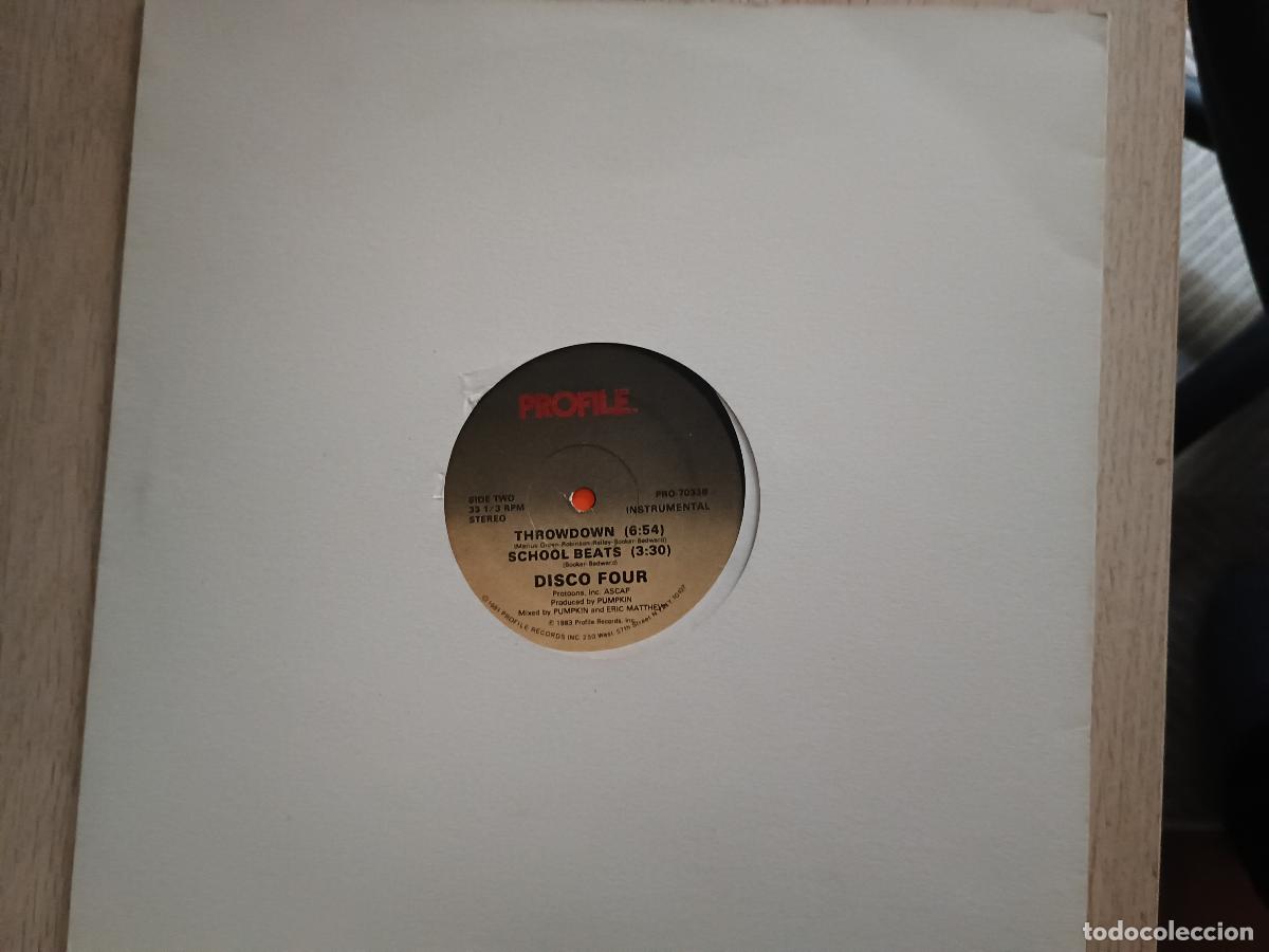 Discos de vinilo: Disco Four &lrm;&ndash; Throwdown US 1983 Hip Hop Electro - Foto 4