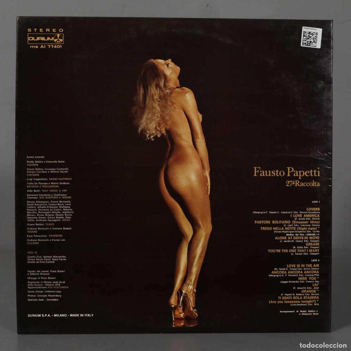 Discos de vinilo: LP. Fausto Papetti &ndash; 27&ordf; Raccolta - Foto 2