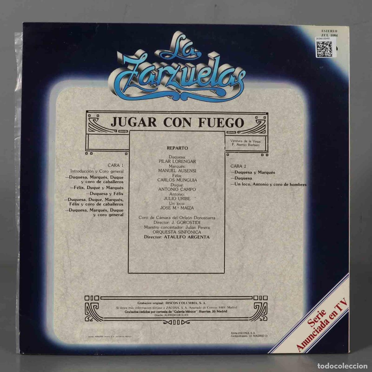 Discos de vinilo: LP. JUGAR coN FUEGO ARGENTA - Foto 2