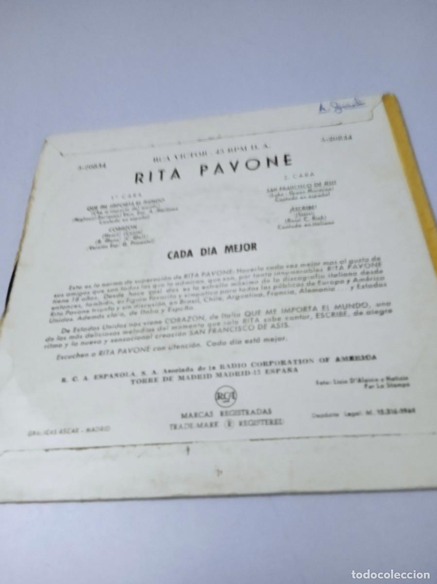 Discos de vinilo: RITA PAVONE Cantando es Espa&ntilde;ol - Foto 2
