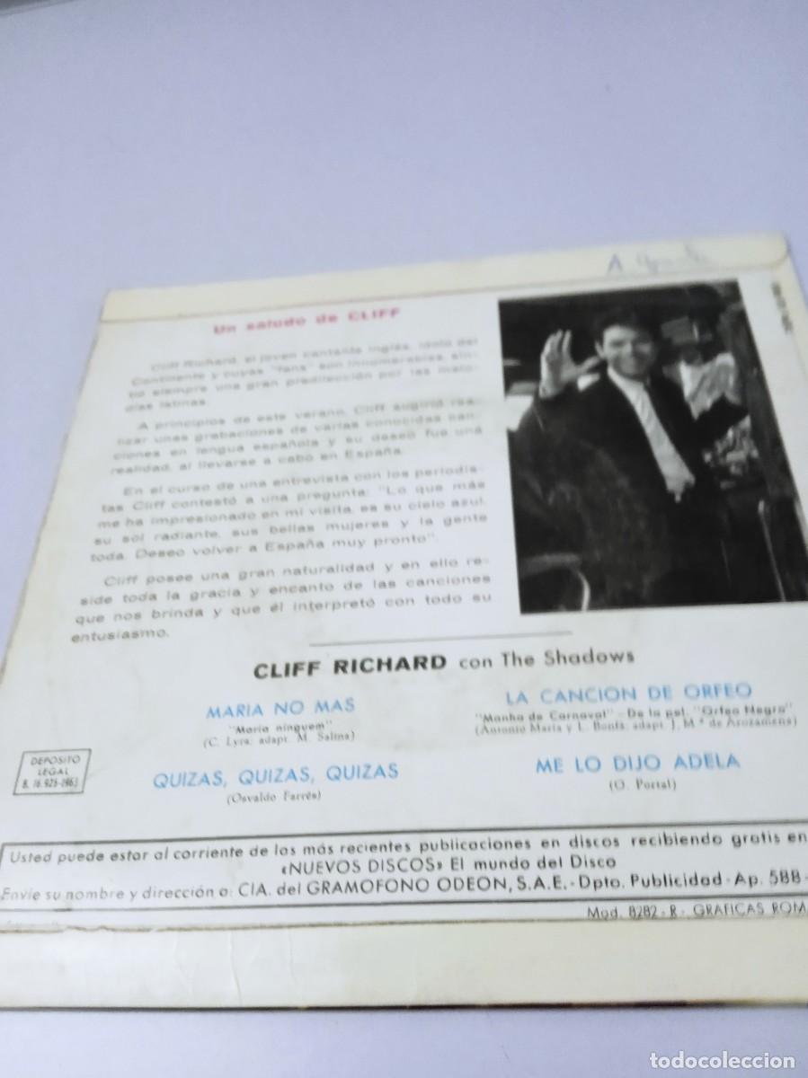 Discos de vinilo: CLIFF RICHARD Con The Shadows Un saludo de Cliff - Foto 2