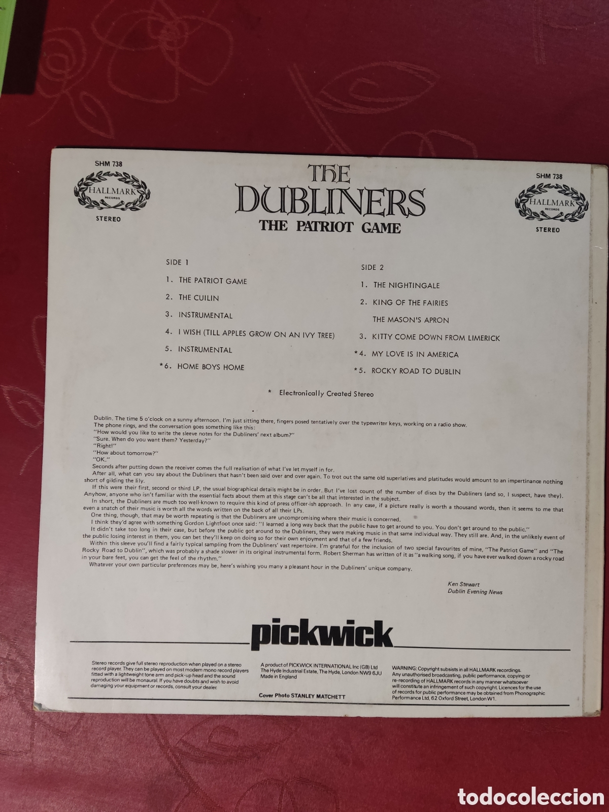 Discos de vinilo: The Dubliners the patriot game - Foto 2