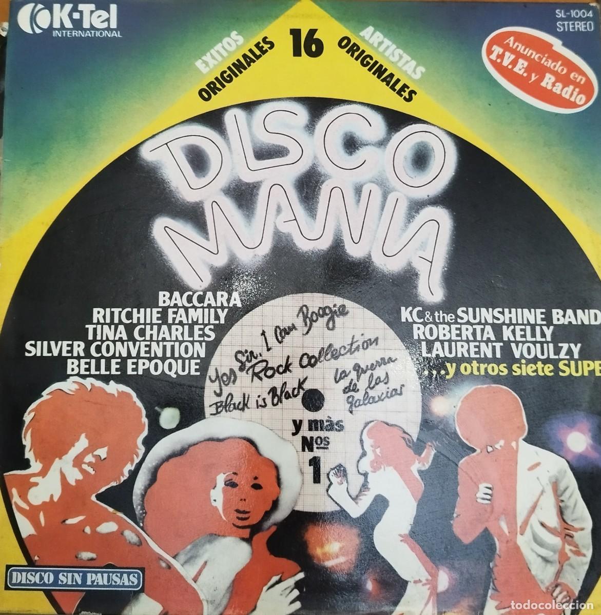 Discos de vinilo: Vinilo &rdquo;DiscoMan&iacute;a&rdquo; - &Eacute;xitos Originales de los 70, K-Tel - Foto 1