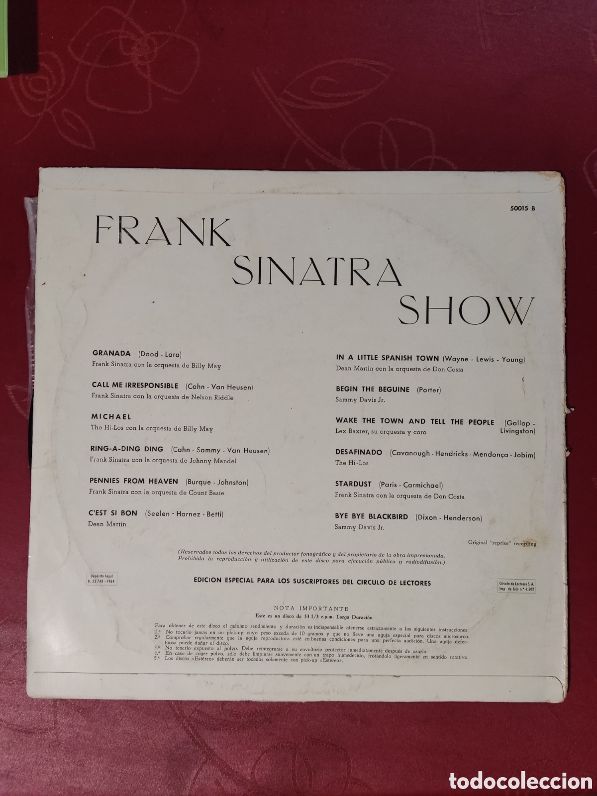 Discos de vinilo: Frank Sinatra Show del a&ntilde;o 1964 - Foto 2