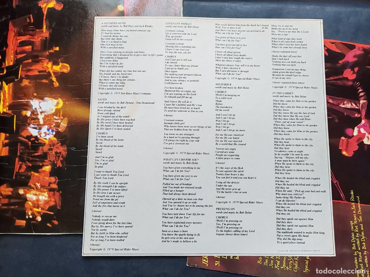 Discos de vinilo: Vinilo &rdquo;Saved&rdquo; - Bob Dylan, Edici&oacute;n Original con Insertos - Foto 6