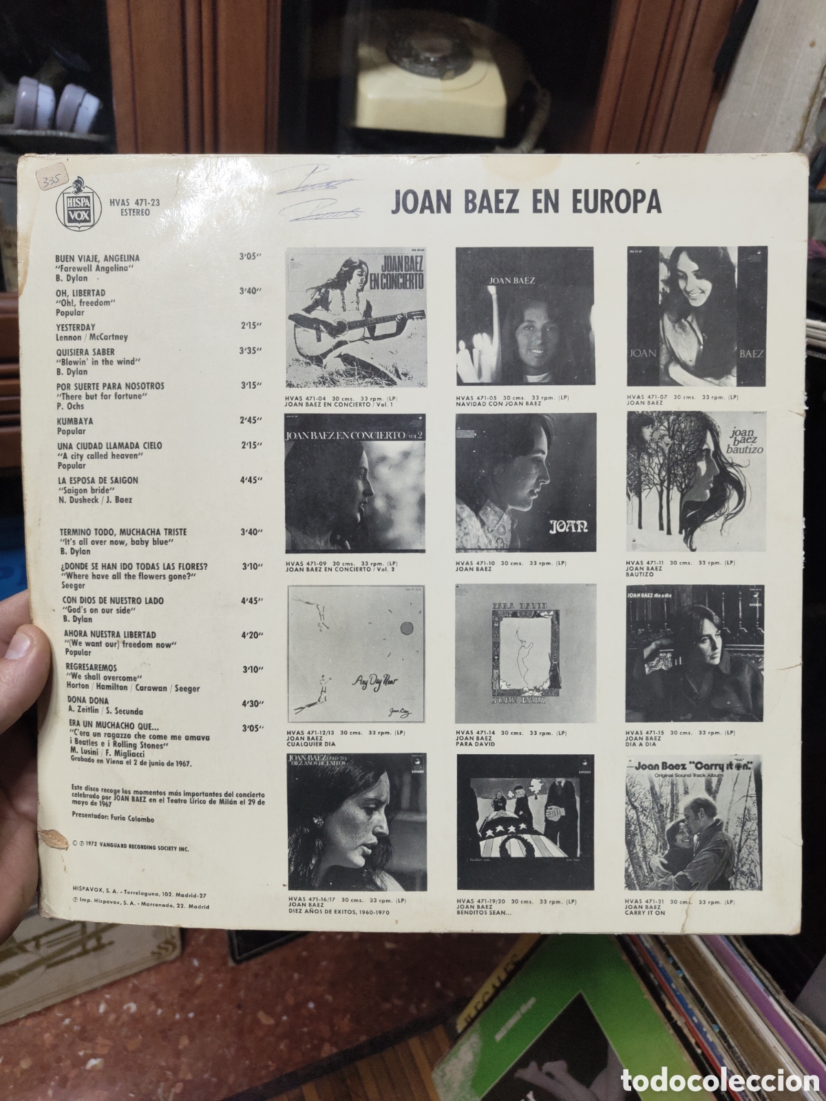 Discos de vinilo: DISCO VINILO JOAN BAEZ EN EUROPA - Foto 2