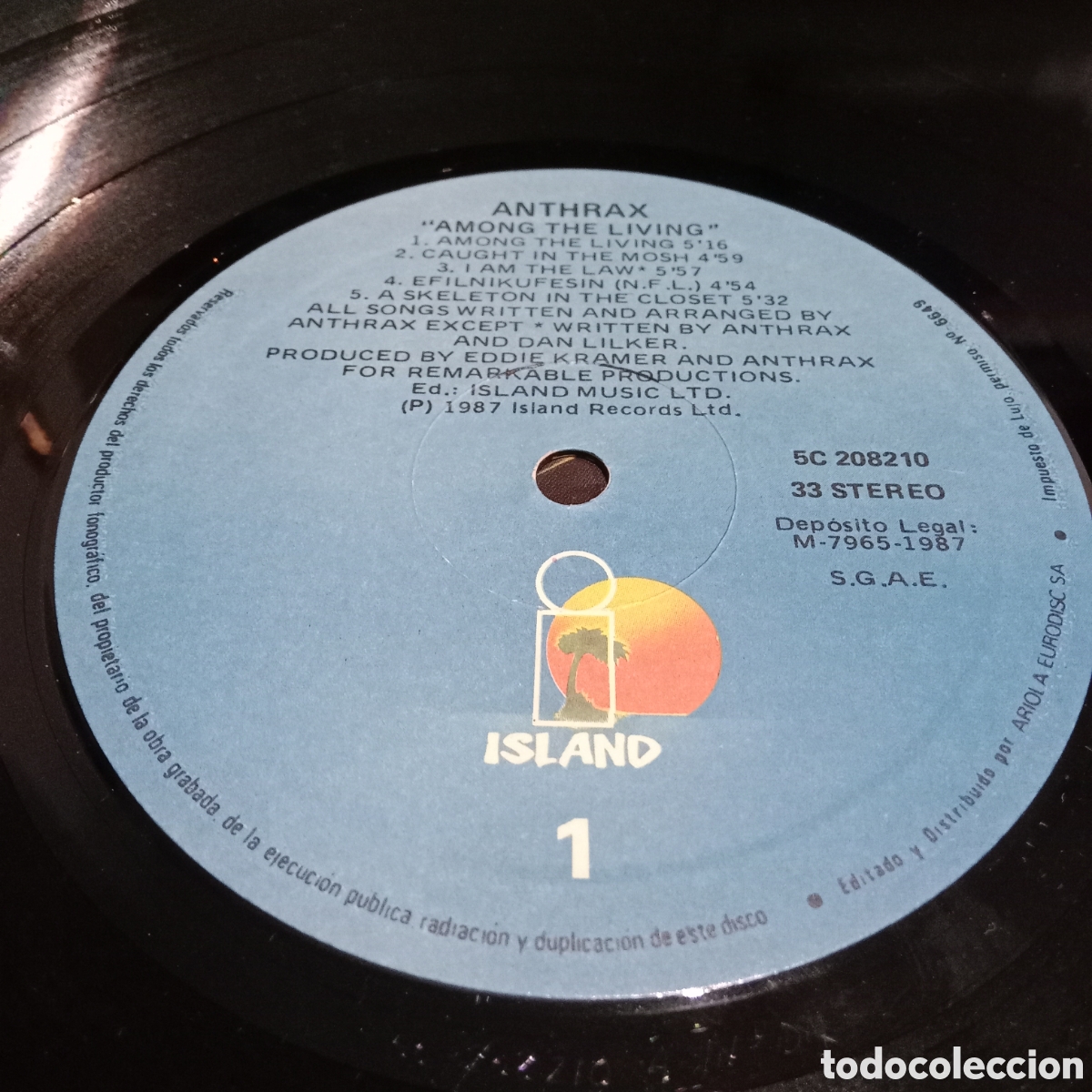 Discos de vinilo: ANTHRAX - AMONG THE LIVING - LP - Foto 3