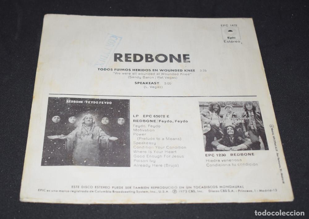 Discos de vinilo: Redbone &lrm;&ndash; We Were All Wounded At Wounded Knee - SINGLE 1973 - Foto 2