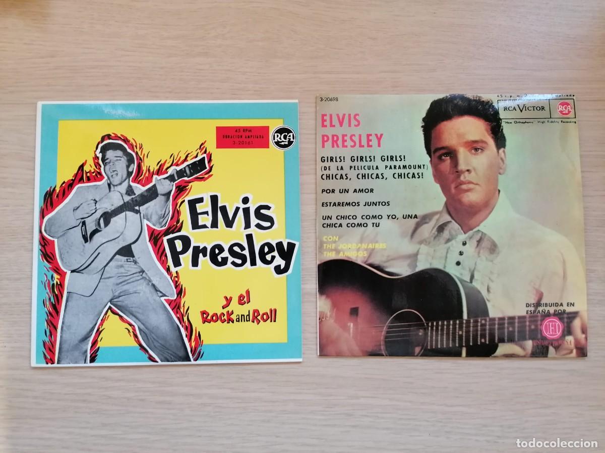 Discos de vinilo: 2 singles nuevos ELVIS PRESLEY GIRLS/Chicas y ROCK AND ROLL