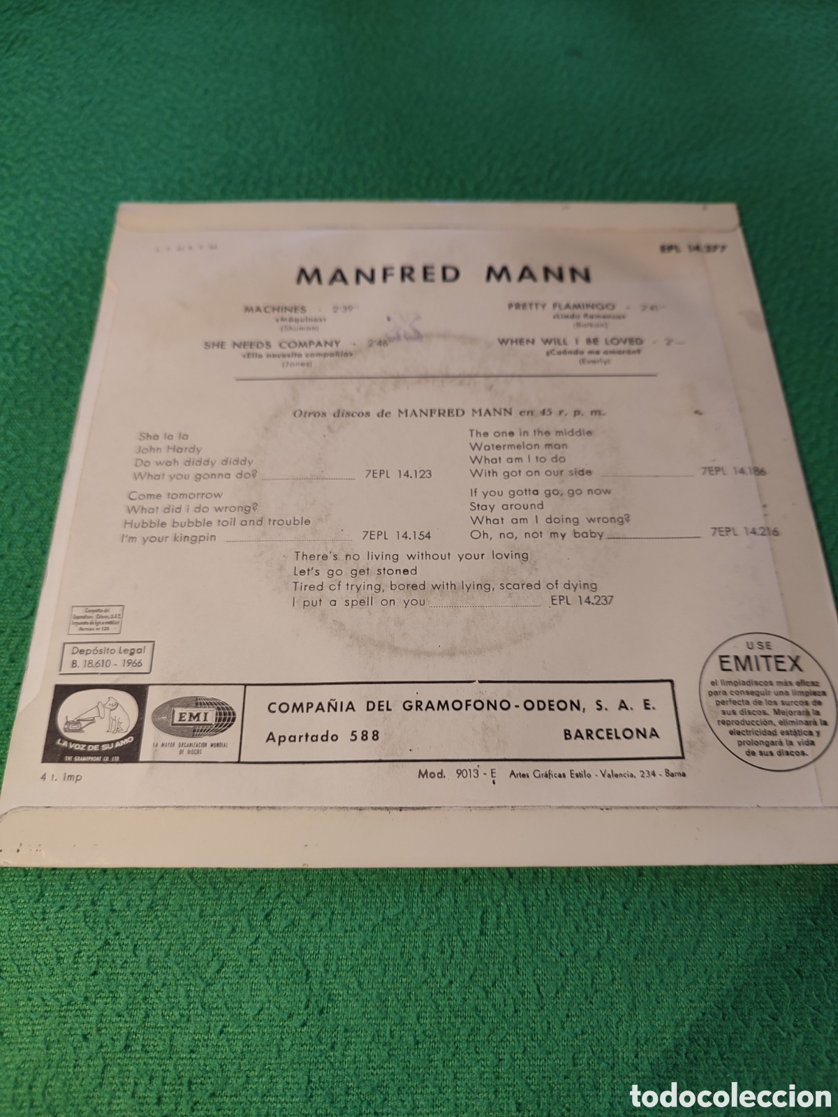 Discos de vinilo: Manfred Mann - Pretty Flamingo + 3 - Foto 2