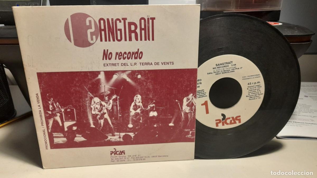 Discos de vinilo: SINGLE PROMO DE SANGTRAIT : NO RECORDO - Foto 1
