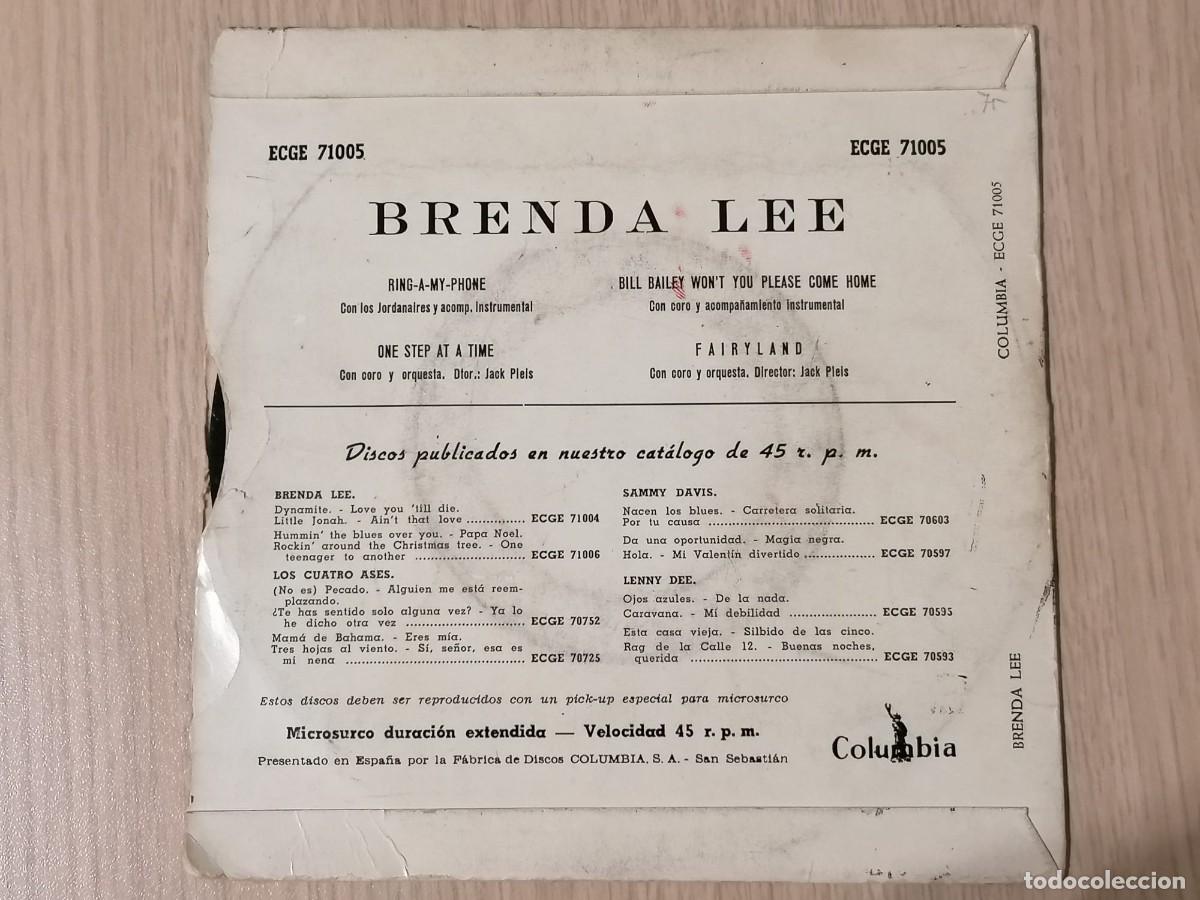 Discos de vinilo: single Brenda Lee &lrm;&ndash; ring a my phone - Foto 2