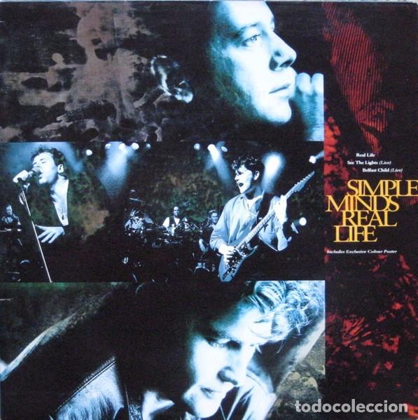 Discos de vinilo: Simple Minds &ndash; Real Life - Vinilo, 12&rdquo;, Single, Gatefold, Poster - Foto 1