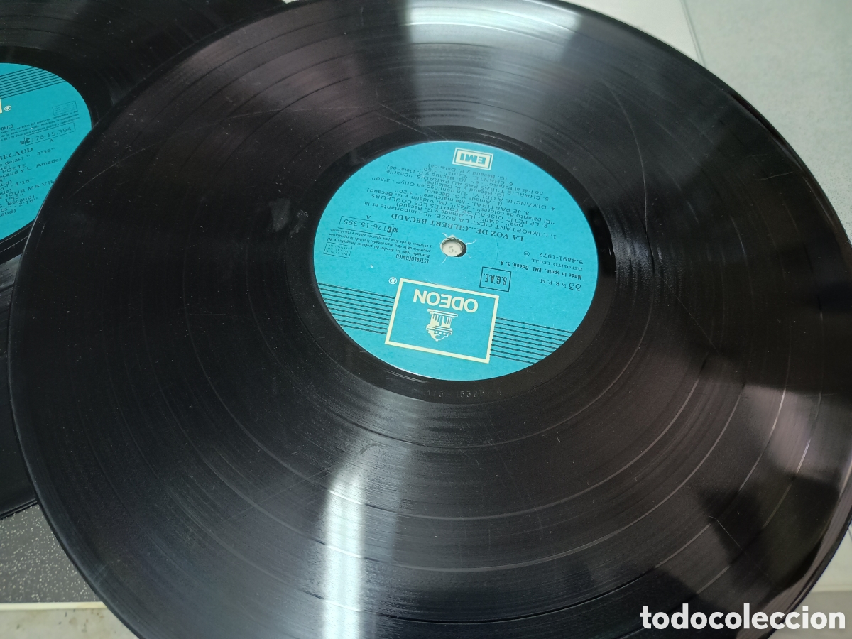 Discos de vinilo: GILBERT BECAUD - LA VOZ DE... - DOBLE LP EMI 1977 - Foto 5