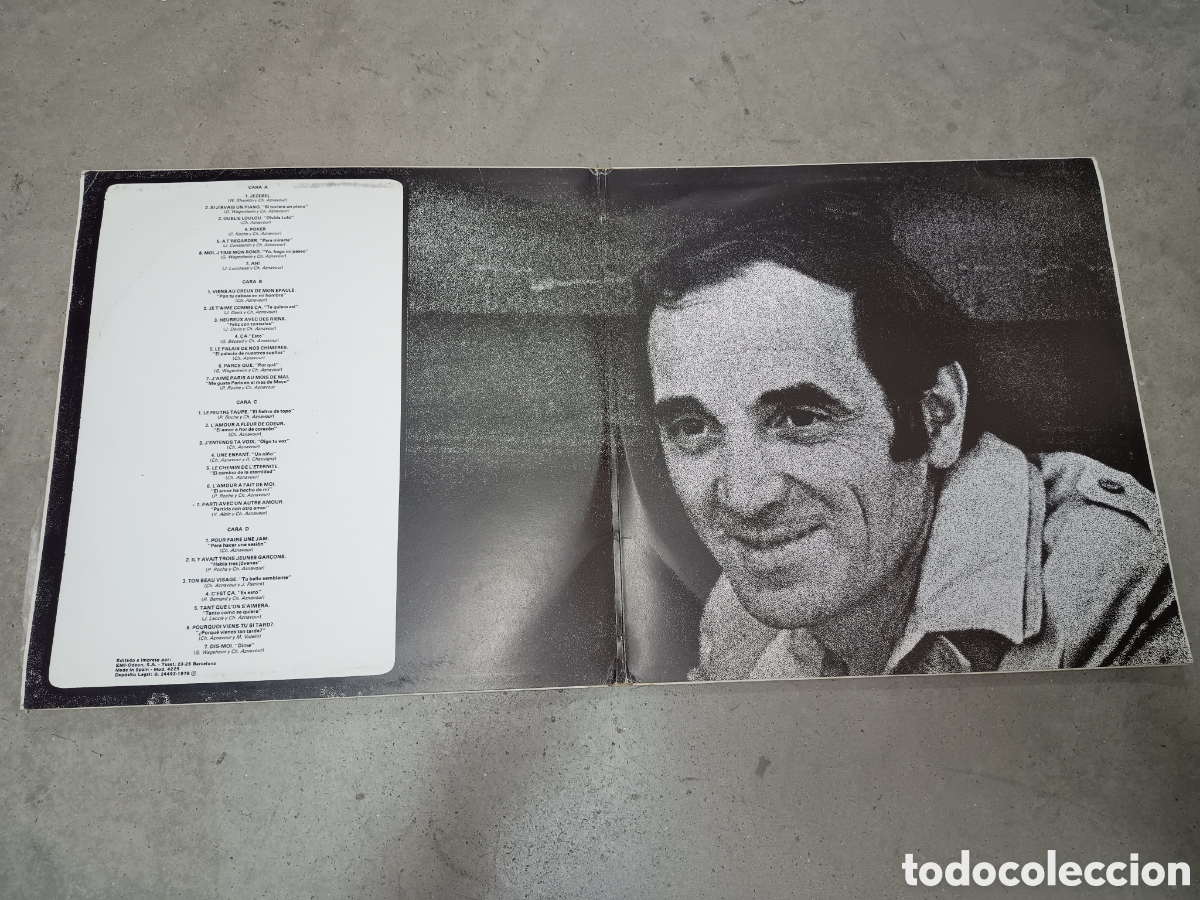 Discos de vinilo: CHARLES AZNAVOUR - LA VOZ DE... - DOBLE LP EMI 1976 - Foto 3