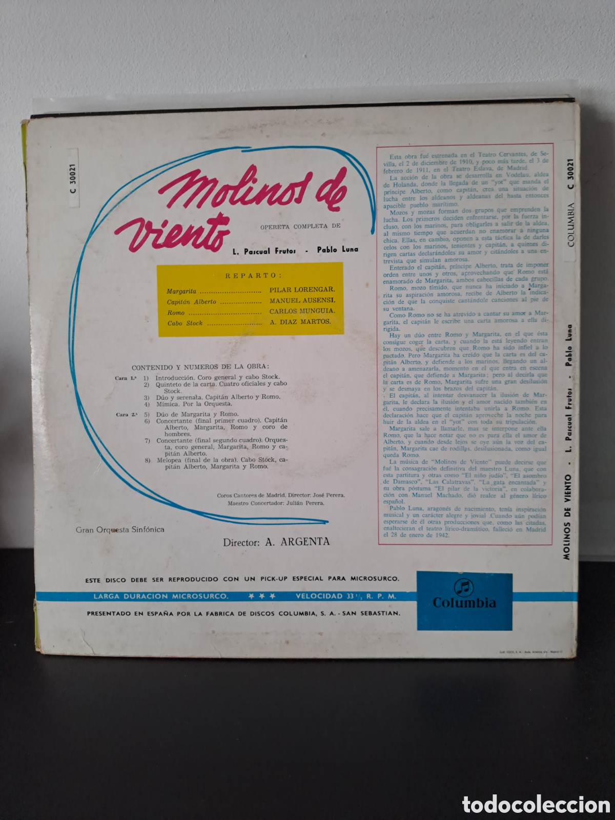 Discos de vinilo: MOLINOS DE VIENTO. 1 LP. B.1 - Foto 2